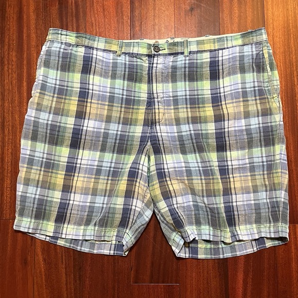 Tommy Bahama Other - Tommy Bahama Shorts Mens 48 Colorblock Plaid Check Linen Tencell Blend Preppy